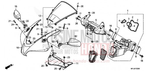 OBERER WINDLAUF CBR600RAC de 2012